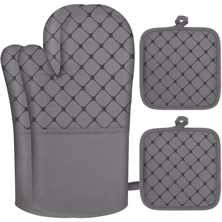 Oven Mitts And Pot Mat Kitchen Oven Glove High Heat Resistant 500