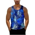 thumbnail image 4 of Taqqpue Mens Plus Size Tank Tops Casual Crewneck Hawaiian Sleeveless Shirts Loose Fit Quick Dry Graphic Beach Tank Top for Workout Gym Athletic Training Sports, 4 of 6
