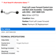 thumbnail image 2 of Front Left Lower Forward Control Arm and Ball Joint Assembly - Compatible with 2004 - 2007 BMW 525i 2005 2006, 2 of 2