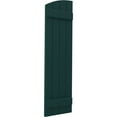 thumbnail image 3 of Ekena Millwork 14"W x 67"H Americraft Four Board (2 Batten) Exterior Real Wood Joined Board-n-Batten Shutters w/ Elliptical Top (Per Pair), Thermal Green, 3 of 10