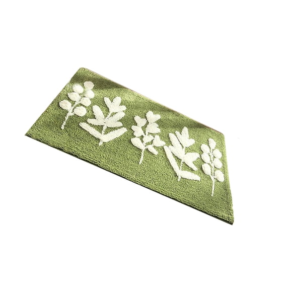 Bewildely Alfombra de baño rectangular de poliéster con absorción de agua, alfombra antideslizante con hojas de plantas, alfombrilla para puerta de Suministros de limpieza para el hogar tipo 3 Bewildely HA067268-03
