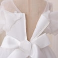 thumbnail image 7 of ITSAME Dress for Girls, Crewneck Waist-Cinching Puffy Tulle Kids Wedding Pageant Party Prom Gown White 12-13T, 7 of 7