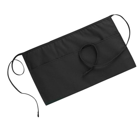

Half Length Short Apron Wear Resistant Durable Adjustable Comfortable Classic Farmhouse Chef Apron for Garden Cooking Dishwashing Outdoor Black