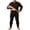Black, variant on XUNKUSGA Mens Thermal Underwear Set Thick Warm Fleece Lined Base Layer Men High‑Stretch Thick Warm Top & Long Pants 2 Piece Set for Skiing Hunting Outdoor Sleepwear S
