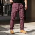 thumbnail image 2 of WJOSBXT Mens Cargo Pants Cuffed Work 2026 Ripstop Water Resistant Tapered Carpenter Pants Lightweight Big and Tall Relaxed Fit Outdoor Tactical Pants L, 2 of 9