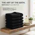 thumbnail image 6 of RIVERSIDE Hand Towel 6 Pack 16x28 Soft and Quick Dry Cotton Towels for Home Gym & Spa - Black, 6 of 8