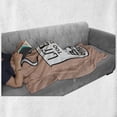 thumbnail image 5 of Lettering Soft Flannel Fleece Throw Blanket, Life is too Short for Bad Coffee Typography with a Mug Cafe Mood Booster, Cozy Plush for Indoor and Outdoor Use, 50" x 70", Coral and White, by Ambesonne, 5 of 5