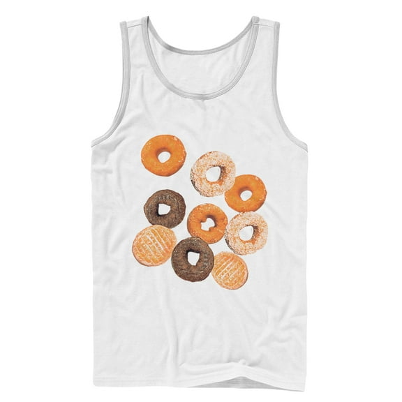 Men's Lost Gods Doughnuts  Tank Top White Medium