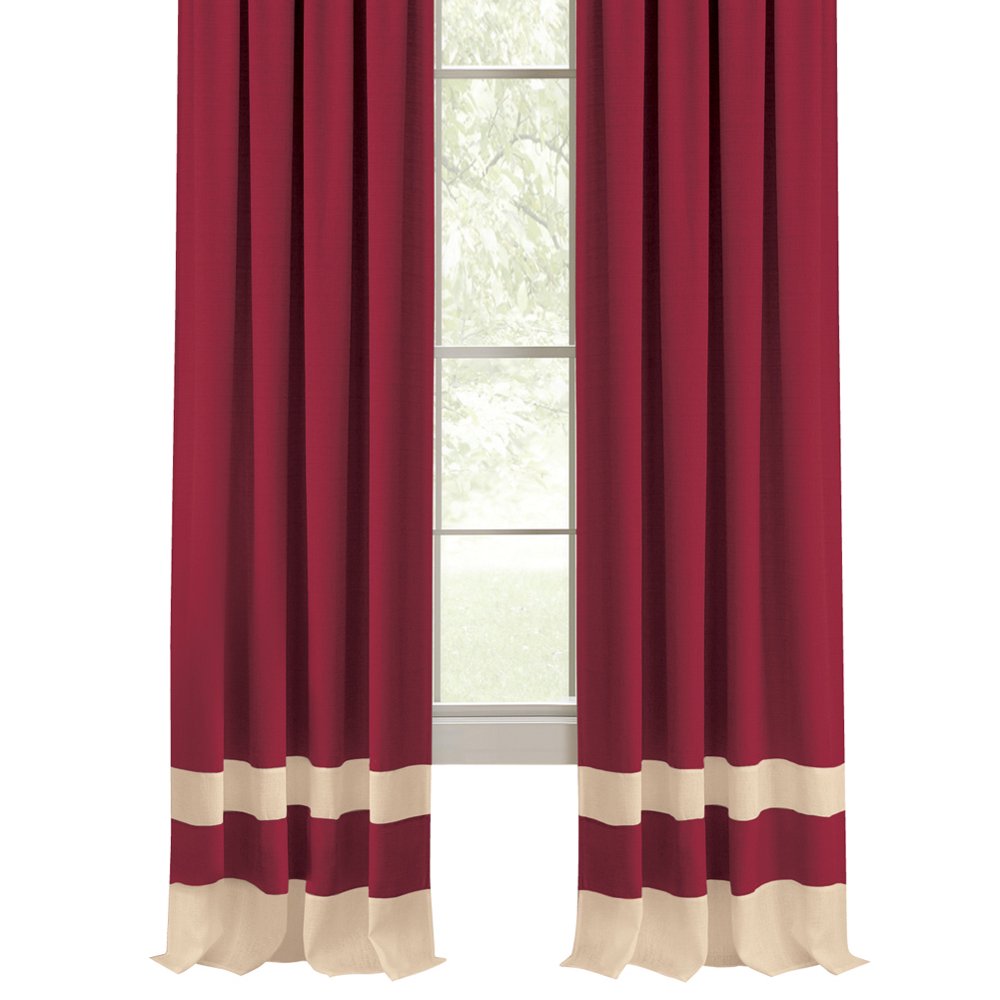 Collections Etc Darcy TwoTone Rod Pocket Window Curtain Panel, Burgundy, 52" X 63" Walmart