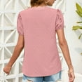 thumbnail image 4 of Scyoekwg Women Tops Trendy Trendy Going Out Tops Loose Womens Summer Fashion Short Sleeve Cute T Shirts Ladies Blouses Dressy Casual, 4 of 5