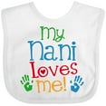 thumbnail image 3 of Inktastic My Nani Grandma Loves Me Boys or Girls Baby Bib, 3 of 4