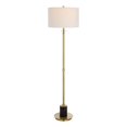 thumbnail image 1 of Uttermost Guard Transitional Metal Marble and Fabric Floor Lamp in Brass/Gold, 1 of 7