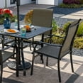 thumbnail image 2 of Sour Citrus Patio Dining Chairs, Textilene Fabric Iron Indoor/Outdoor Dining Chairs Patio Dining Set of 2 for Lawn, Poolside, Garden, Backyard, Brown, 2 of 6