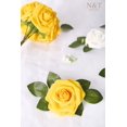thumbnail image 3 of Flores Artificiales N&T NIETING Rosas Artificiales 50 Unidades Doradas de Látex, 3 of 7