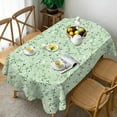 thumbnail image 2 of Oval Tablecloth, Green Bird Floral Table Cover Oval 54 x 72 for Summer Party, Perfect for Kitchen Dinner, Restaurant, Outdoor Holiday Picnic Waterproof Table Cloth, 2 of 6