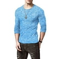 thumbnail image 5 of LYXSSBYX Men's Performance Long Sleeve Shirt Moisture Wicking Crew T-Shirt Beefy Muscle Basic Solid Pure Color Blouse Tee Top, 5 of 5