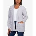 thumbnail image 6 of Alfred Dunner Womens Petite Chenille Long Open Cardigan, 6 of 6