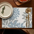thumbnail image 5 of Blue and Gray Floral Pattern Summer Placemats Table Placemats Set Of 4-Linen Kitchen Washable Placemats Table Mats 11.8"x17.7"Non-Slip Heat Resistant, 5 of 6