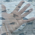 thumbnail image 3 of Striped Tulle Curtains with Rod Pocket, Turtles and Blue Stripes Abstract Print Aquatic Theme Caretta Ocean Animals Pattern, Sheer Drape for Wedding Party 2 Panels, 7 Sizes, Blue Navy, by Ambesonne, 3 of 3
