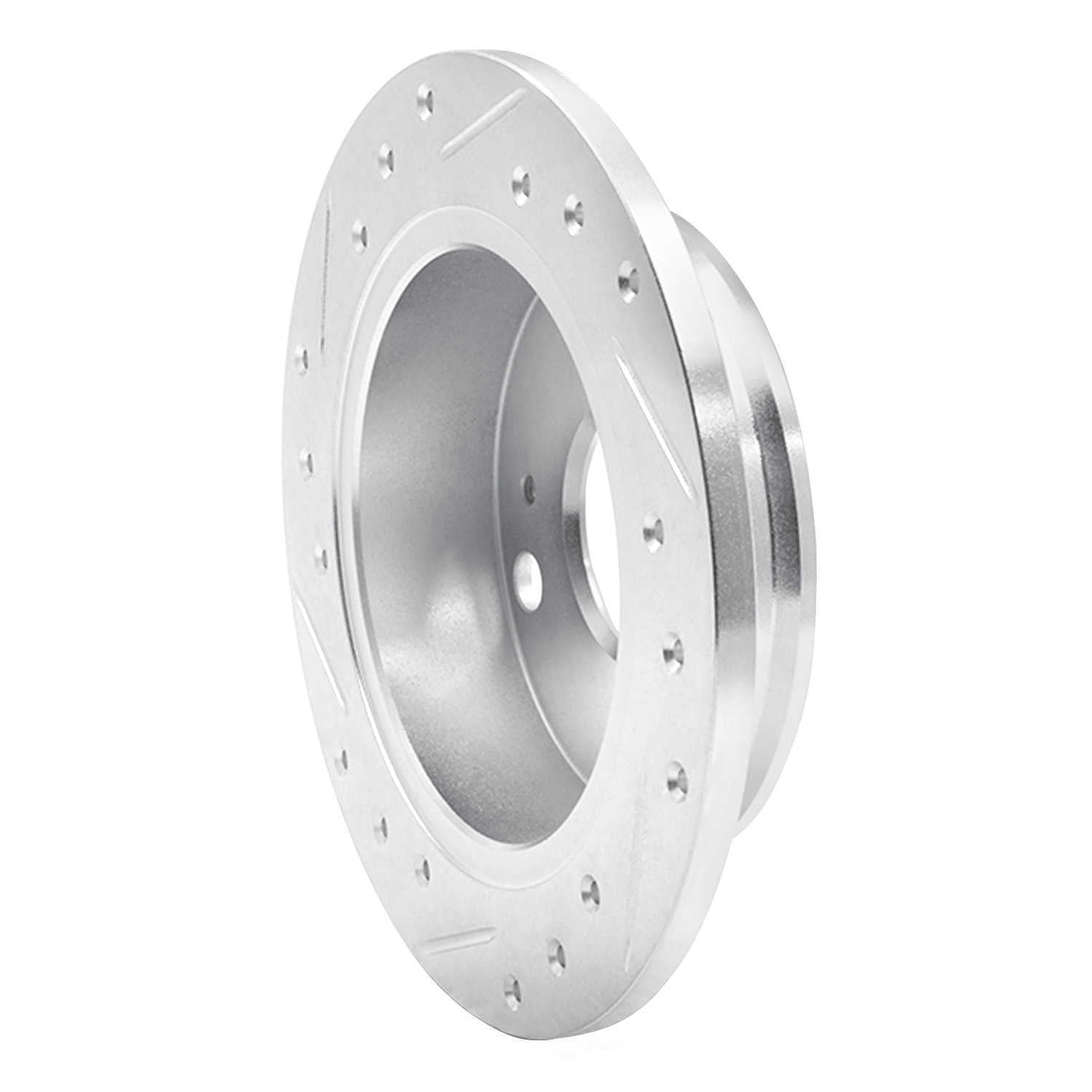 Dynamic Friction Company 631-76023R DFC Brake Rotor - Drilled And Slotted - Silver