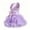 Purple, variant on Purple Satin Dog Tutu Dress with Flower Decoration, M Size, Pet Formal Party