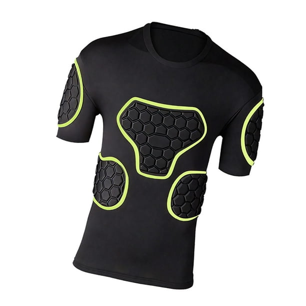 Camiseta de portero acolchada con espuma, traje de entrenamiento multiusos con protector de costillas Talla L