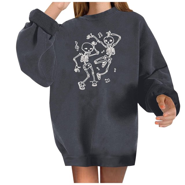 Sudadera Para Mujer Camisas Erógenas de Invierno Cuello Redondo Manga Larga Tops Impreso Regular Sudadera Blusa Odeerbi ODB128543