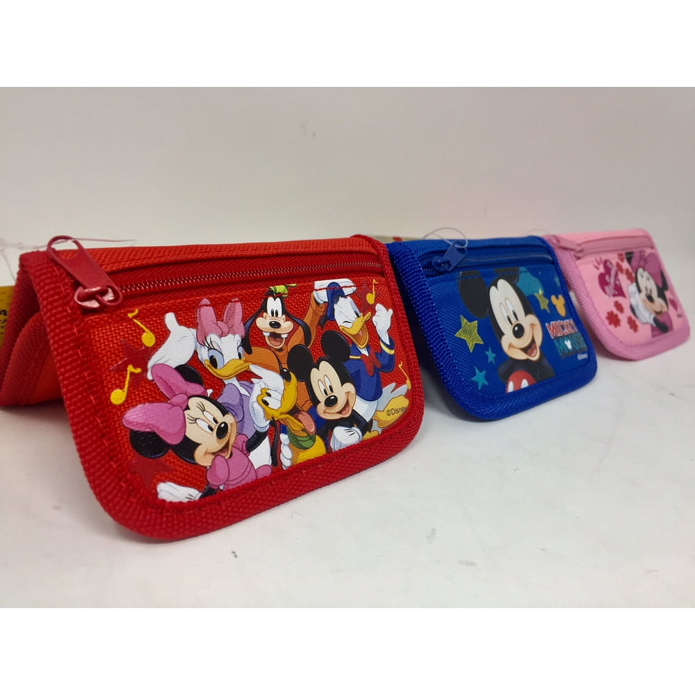 Disney 3 Set Of Disney TriFold Kids Wallet Micky & Minnie Friends