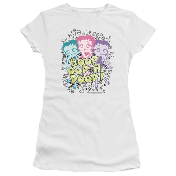 Betty Boop Sketch S/S Junior Women's T-Shirt Sheer White