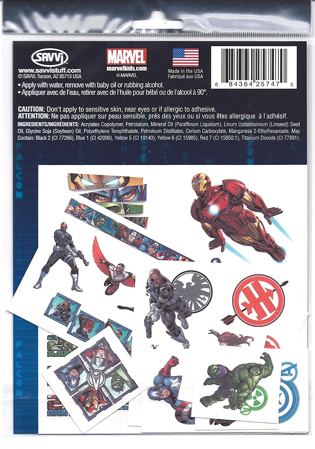 Marvel Avengers Assemble 25 Temporary Tattoos Super Hero Temporary Tattoos By Savvi Walmart Com Walmart Com