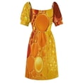 thumbnail image 5 of Abstract Bubble Orange And Yellow Water Color Sleeveless Dress dresses women summer 2024 Women's clothing Elegant gowns, 5 of 6