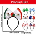 thumbnail image 3 of 1Pc Mexico Flag Bow Headband, Large 8.86" Soccer Match Fan Accessory, 3D National Pride Hair Band for Stadium Cheering & Parades, 3 of 9
