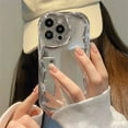 thumbnail image 3 of Luxury Plating Silver Wavy Phone Case For iPhone 15 14 13 12 11 Pro Max Mini X XS XR 7 8 Plus SE Soft Shockproof Bumper Cover, 3 of 4