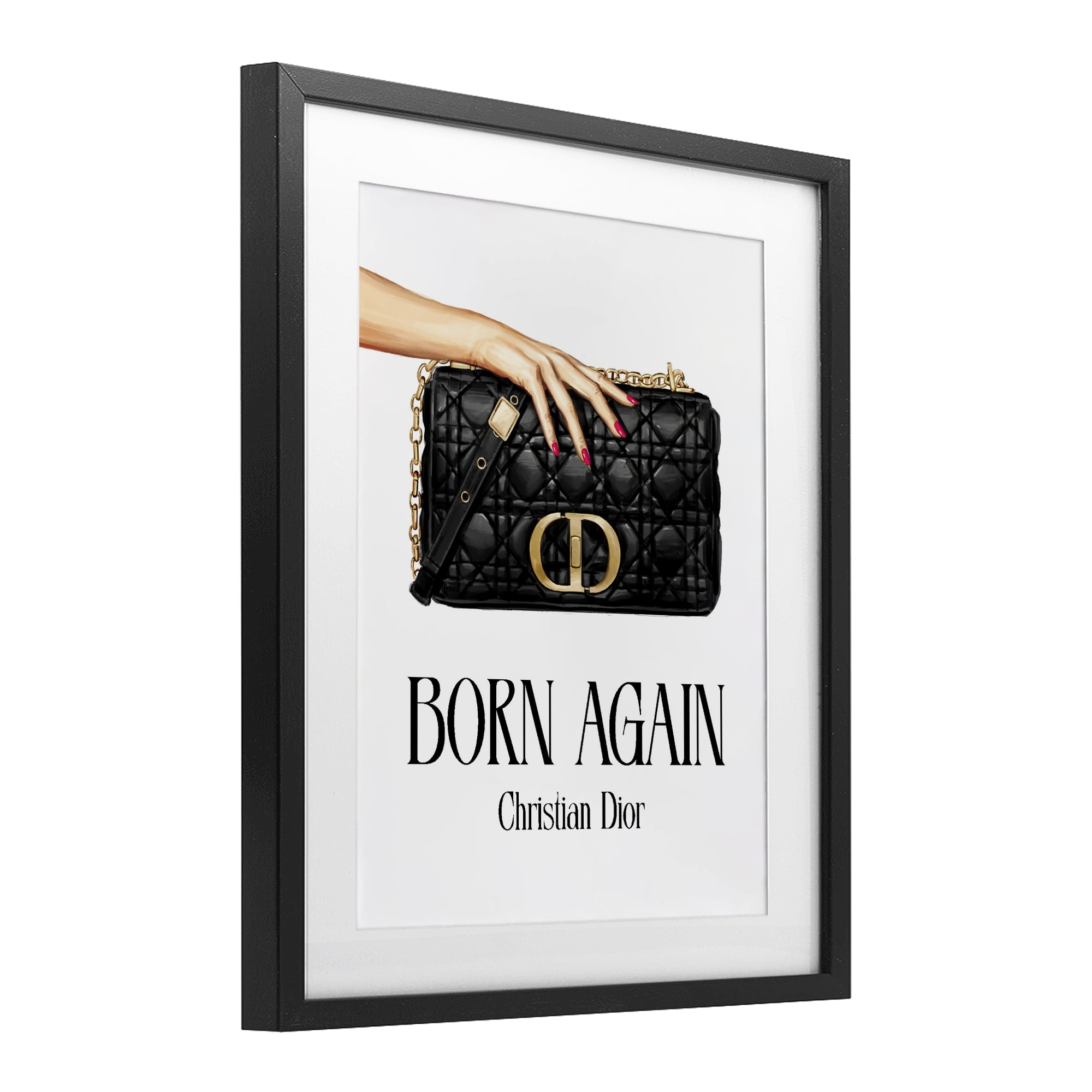 Stupell Industries Born Again Christian Luxury Black Framed Print Under Glass, design by Ziwei Li