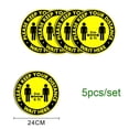 thumbnail image 4 of Calcomanías de Piso de Distancia Social Sunnimix Paquete de 5 24 cm, 4 of 7
