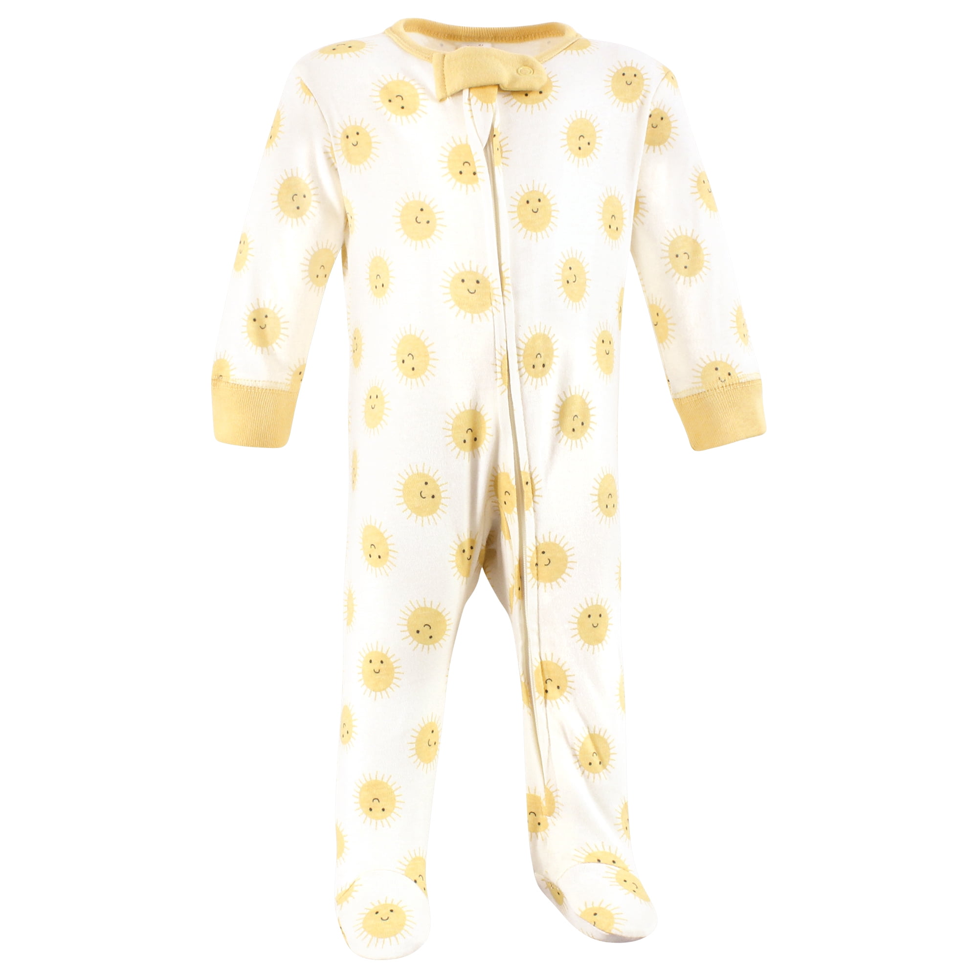 Touched by Nature Baby Girls Organic Cotton Sleep and Play, Rainbows And Sunshine, 0-3 Months