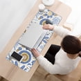 thumbnail image 3 of Long Mouse Pads for Desk,Blue and Yellow Pioneer Flower Desk Mats on Top Of Desks, Desk Mouse Pad Extra Large with 3mm Non-Slip Base and Stitched Edge for Gaming,Office,Work,Home 31.5"x11.8", 3 of 6