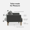 thumbnail image 4 of Mopio Aaron Futon Twin Size Convertible Sofa Sleeper Futon with Arms Split Back Design 77.5" Dark Gray Fabric, 4 of 8