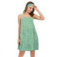 thumbnail image 4 of Women Bath Wrap Towel for Shower with Straps and Pocket Robe&Facial Headband, 4 of 4