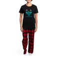 thumbnail image 4 of CafePress - Thistles Lamont Women's Dark Pajamas - Women's Short Sleeve Print T-Shirt and Pants Dark Cotton Pajama Set, 4 of 7