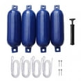 thumbnail image 1 of jinwen 4 Pieces Boat s Boat Bumper Protection Boat s Mooring Buoy Blue, 1 of 9