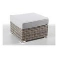 thumbnail image 2 of Living Source International Modern Wicker Outdoor Ottoman with Cushion in Gray, 2 of 3