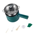 thumbnail image 3 of Olla eléctrica compacta de 1,8 l con protección contra sobrecalentamiento y hervido . Olla eléctrica para cocinar fideos, huevos y shabu shabu. verde con, 3 of 8