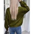 thumbnail image 4 of PRETTYGARDEN Women's Button up Chunky Knit Cardigan Sweaters Crew Neck, Long Sleeve, Oversized Sweaters, Relaxed Fit, Soft Cozy Casual Outerwear, Fall Outfits, Winter Fashion Clothing, 4 of 9