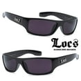 thumbnail image 2 of LOCS Rectangular Gangster Black Shades Mens Designer Sunglasses Cholo Dark Lens, 2 of 4