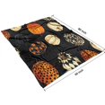 thumbnail image 4 of Halloween Patterned Pumpkins (2) Blanket,Comfortable Soft Flannel Throw Blanket,All Season,Warm Lightweight Blankets for Sofa Bed Couch Living Room Chair,60"x80", 4 of 4