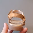 thumbnail image 3 of Eltusu Girls Sandals with Strap, Soft Sole Open Toe No Slip Comfort Summer Shoes Khaki Size 11(Little Kids), 3 of 7