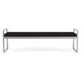 thumbnail image 4 of Gansett Reception Waiting Room Healthcare 3-Seat Bench / Silver Steel / Black, 4 of 5
