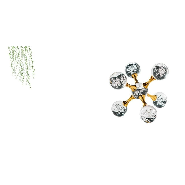 de pared con forma de enredadera colgante, figura de escritorio, esfera decorativa de PVC y cristal, ideal para dormitorio, oficina, estanter