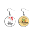 thumbnail image 1 of Feliz San Valentin flores quote Pendiente del lóbulo de la joyería del pendiente de la hoja del otoño Unbranded M, 1 of 3